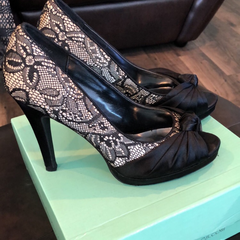 Black & Cream Heels